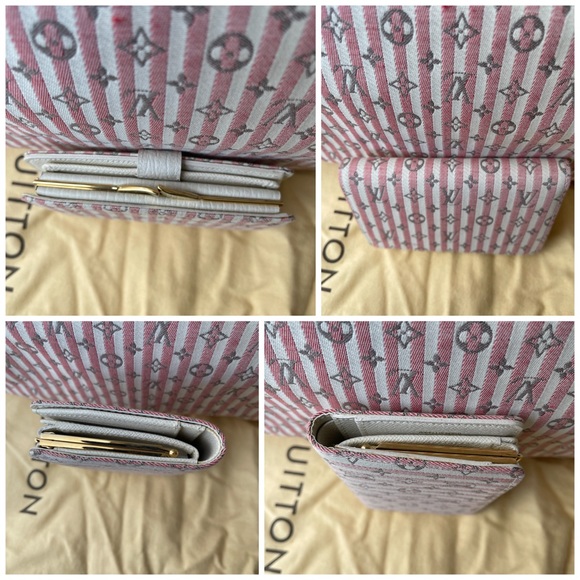 Louis Vuitton Monogram Mini Lin Croisette Speedy 30 & French Purse Wallet Rouge - Picture 5 of 16